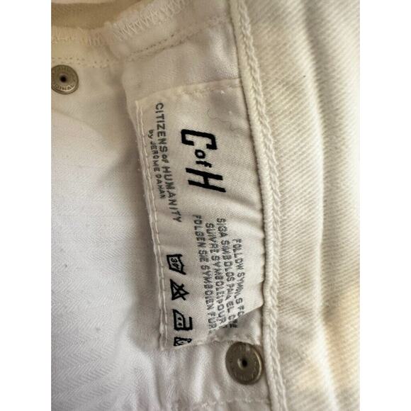 Citizens Of Humanity Jeans Womens 26 White Rocket Crop High Rise Skinny Zip - Picture 14 of 16